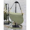 Dior Saddle Bag with Strap in Ethereal Green Grained Calfskin 591