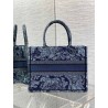 Dior Medium Book Tote Bag In Denim Blue Toile de Jouy Embroidery 735