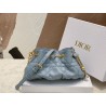 Dior Ammi Small Bag in Blue Macrocannage Lambskin 804