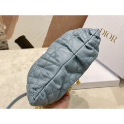 Dior Ammi Small Bag in Blue Macrocannage Lambskin 804