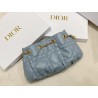 Dior Ammi Small Bag in Blue Macrocannage Lambskin 804