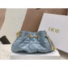 Dior Ammi Small Bag in Blue Macrocannage Lambskin 804