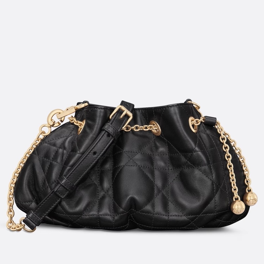 Dior Ammi Small Bag in Black Macrocannage Lambskin 833