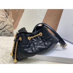 Dior Ammi Small Bag in Black Macrocannage Lambskin 833