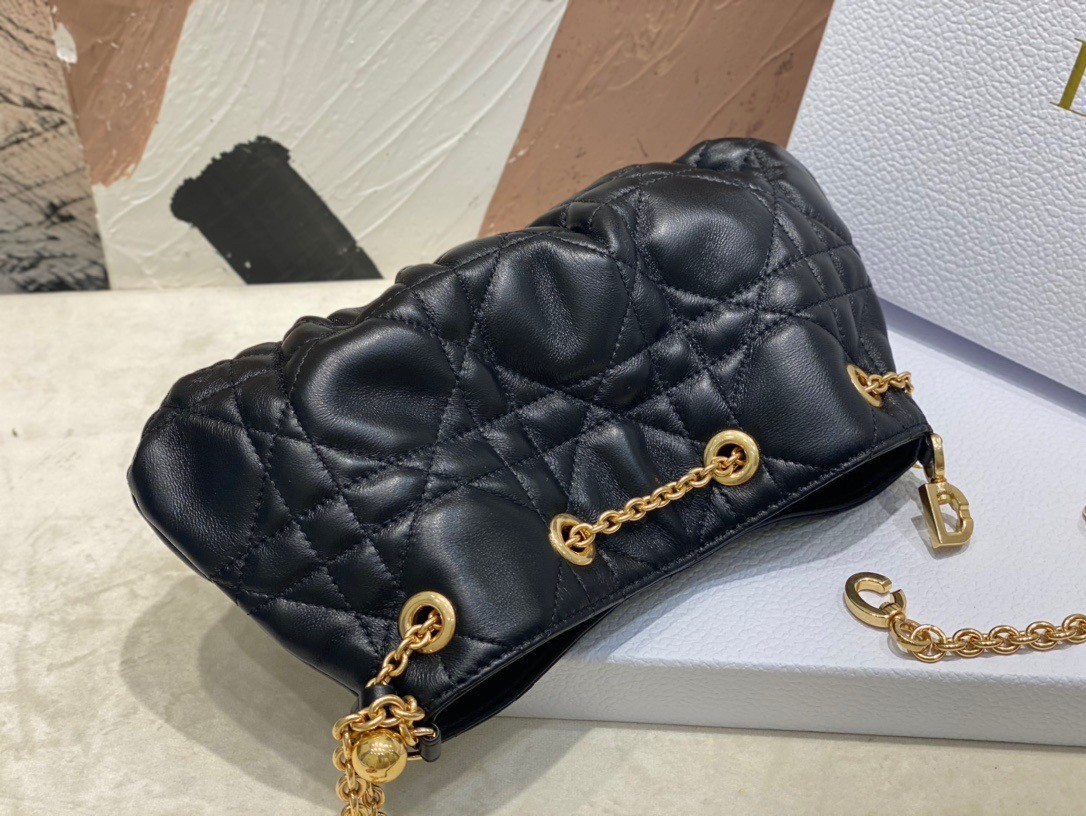 Dior Ammi Small Bag in Black Macrocannage Lambskin 833