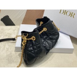 Dior Ammi Small Bag in Black Macrocannage Lambskin 833