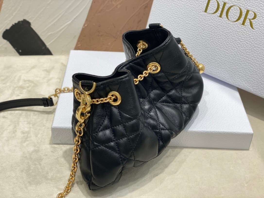 Dior Ammi Small Bag in Black Macrocannage Lambskin 833