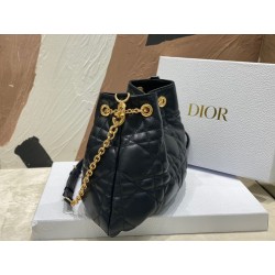 Dior Ammi Medium Bag in Black Macrocannage Lambskin 903