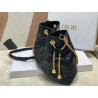 Dior Ammi Medium Bag in Black Macrocannage Lambskin 903