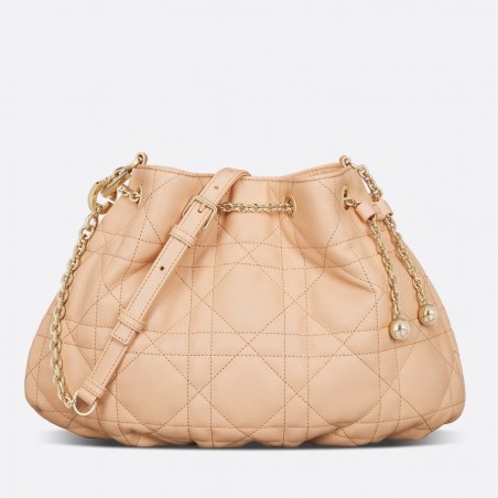 Dior Ammi Medium Bag in Sand Pink Macrocannage Lambskin 943