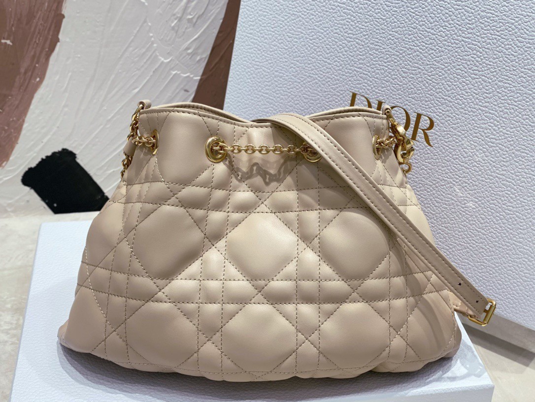 Dior Ammi Medium Bag in Sand Pink Macrocannage Lambskin 943