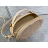 Dior CD Signature Oval Camera Bag in Beige Calfskin 025