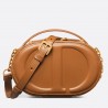 Dior CD Signature Oval Camera Bag in Brown Calfskin 516