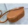 Dior CD Signature Oval Camera Bag in Brown Calfskin 516