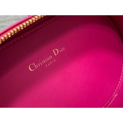 Dior CD Signature Oval Camera Bag in Rani Pink Calfskin 545