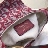 Dior Mini Saddle Bag In Bordeaux Oblique Jacquard Canvas 611