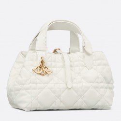 Dior Toujours Small Bag in White Macrocannage Calfskin 833