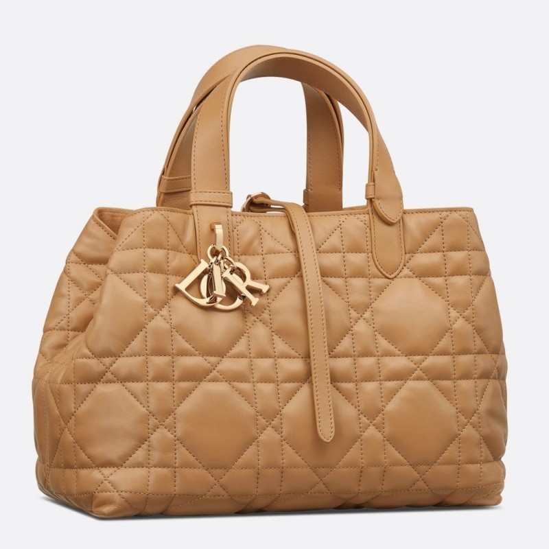 Dior Toujours Medium Bag in Tan Macrocannage Calfskin 885