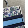 Dior Medium Book Tote Bag In Multicolor Flowers Constellation Embroidery 387