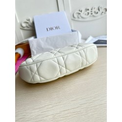 Dior CD Lounge Bag in White Macrocannage Lambskin 532