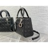 Dior Lady Dior Medium Bag in Black Grained Calfskin 552