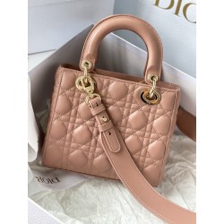 Dior Small Lady Dior My ABCDior Bag in Blush Lambskin 563