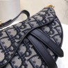 Dior Mini Saddle Bag In Blue Oblique Jacquard Canvas 888