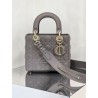 Dior Small Lady Dior My ABCDior Bag in Steel Grey Lambskin 577