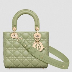 Dior Small Lady Dior My ABCDior Bag in Ethereal Green Lambskin 610