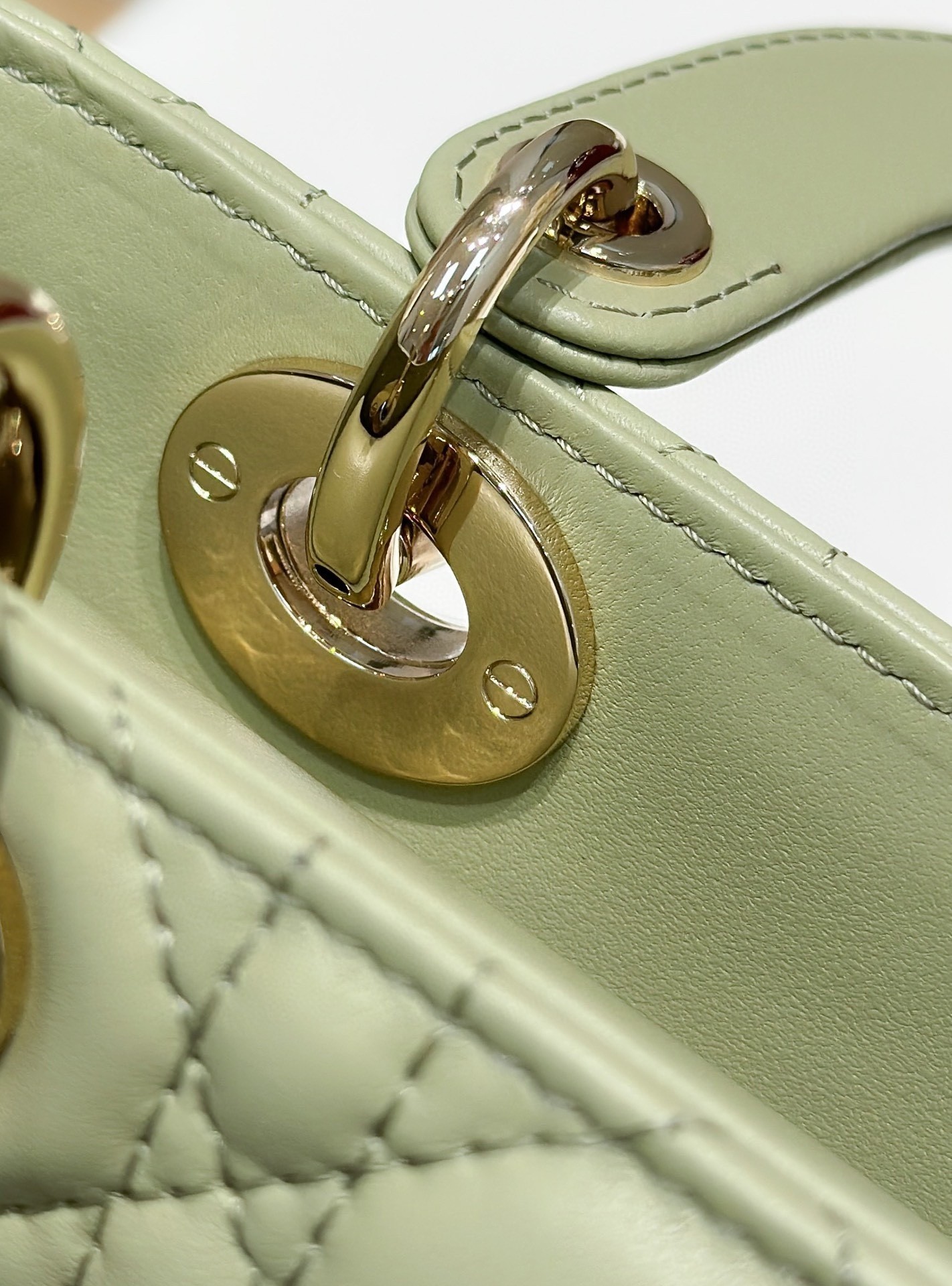 Dior Small Lady Dior My ABCDior Bag in Ethereal Green Lambskin 610