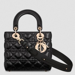 Dior Small Lady Dior My ABCDior Bag in Black Lambskin 650