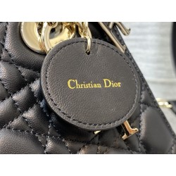 Dior Small Lady Dior My ABCDior Bag in Black Lambskin 650