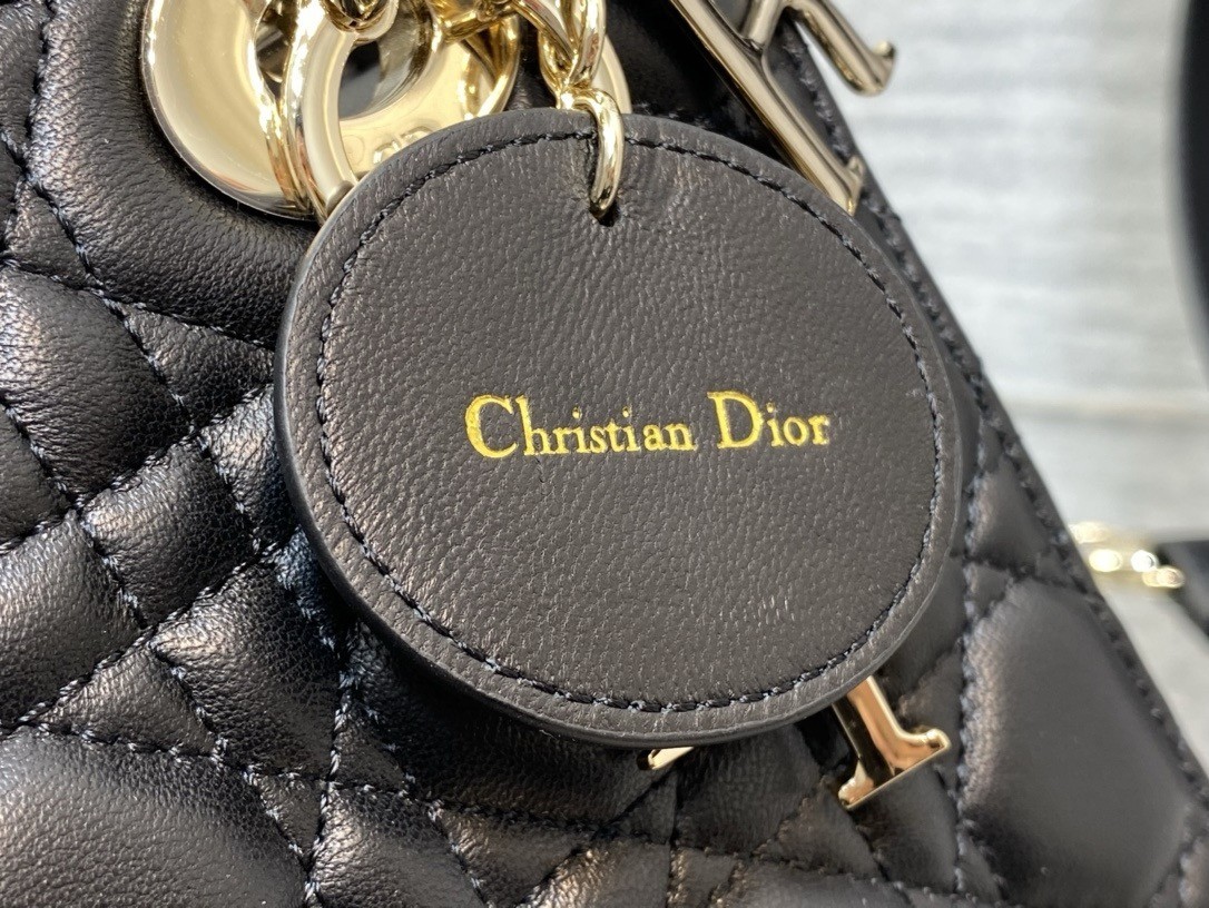 Dior Small Lady Dior My ABCDior Bag in Black Lambskin 650