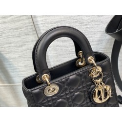 Dior Small Lady Dior My ABCDior Bag in Black Lambskin 650