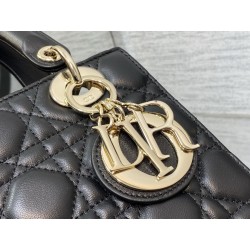 Dior Small Lady Dior My ABCDior Bag in Black Lambskin 650