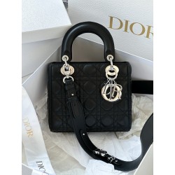 Dior Small Lady Dior My ABCDior Bag in Noir Lambskin 685