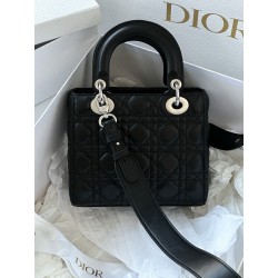 Dior Small Lady Dior My ABCDior Bag in Noir Lambskin 685