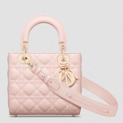 Dior Small Lady Dior My ABCDior Bag in Powder Pink Lambskin 721