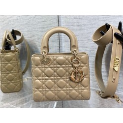 Dior Small Lady Dior My ABCDior Bag in Sand Lambskin 747