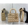 Dior Small Lady Dior My ABCDior Bag in Sand Lambskin 747