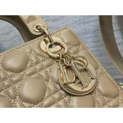 Dior Small Lady Dior My ABCDior Bag in Sand Lambskin 747