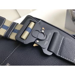 Dior Men's Saddle Belt Bag In Navy Grained Calfskin 754