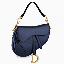 Dior Saddle Bag In Navy Blue Calfskin 968