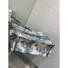 Dior Large Book Tote Bag in White and Blue Toile de Jouy Mexico Embroidery  981