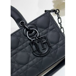 Dior Lady D-Joy Small Bag in Black Ultramatte Calfskin 011