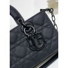 Dior Lady D-Joy Small Bag in Black Ultramatte Calfskin 011