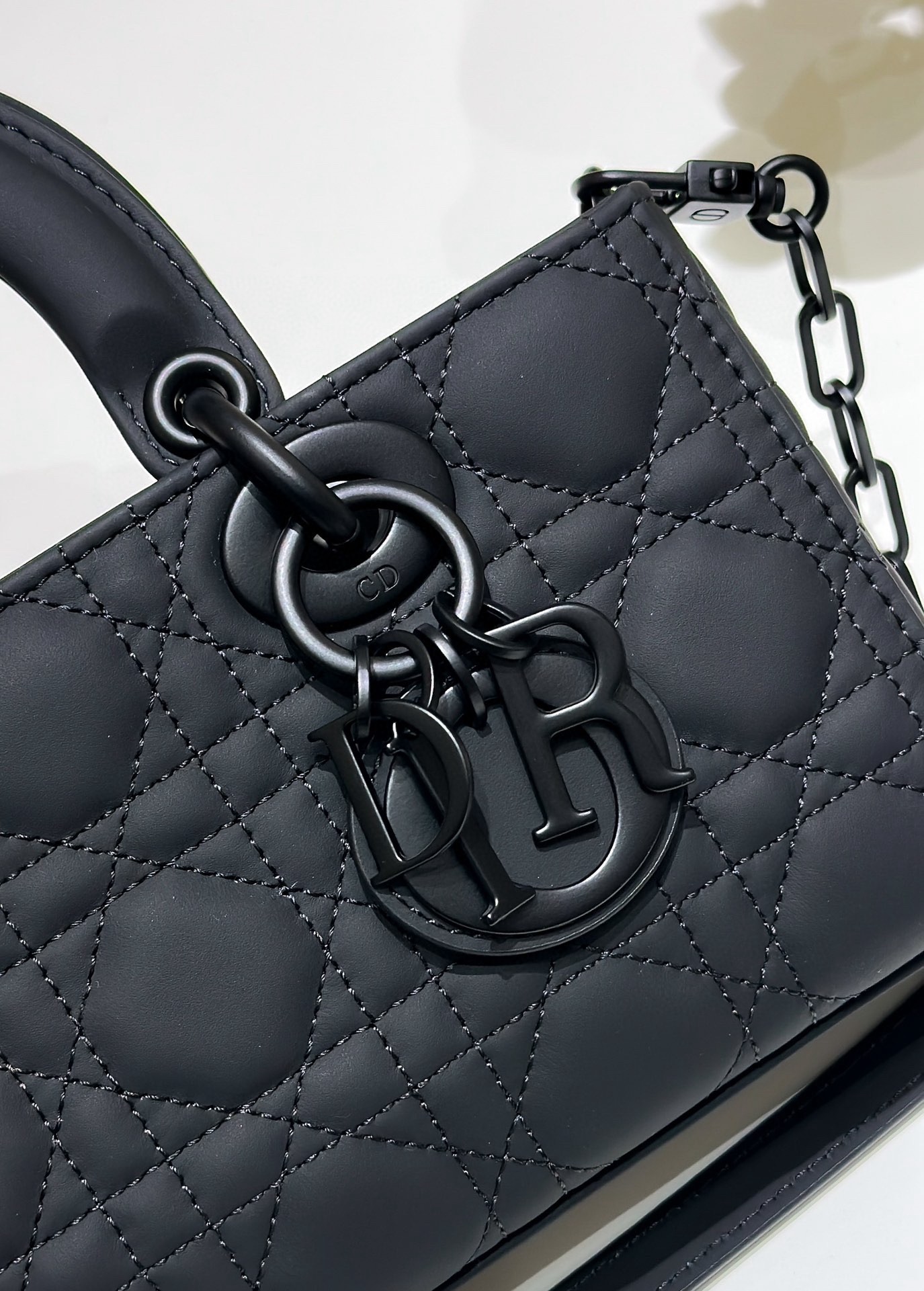 Dior Lady D-Joy Small Bag in Black Ultramatte Calfskin 011