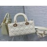 Dior Lady D-Joy Small Bag in White Patent Calfskin 099