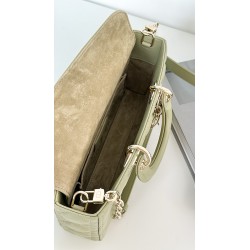 Dior Lady D-Joy Medium Bag In Ethereal Green Cannage Lambskin 205