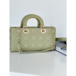 Dior Lady D-Joy Medium Bag In Ethereal Green Cannage Lambskin 205